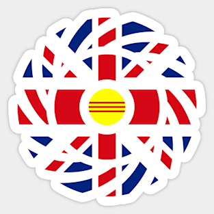 British Vietnamese (South) Multinational Patriot Flag Series Sticker